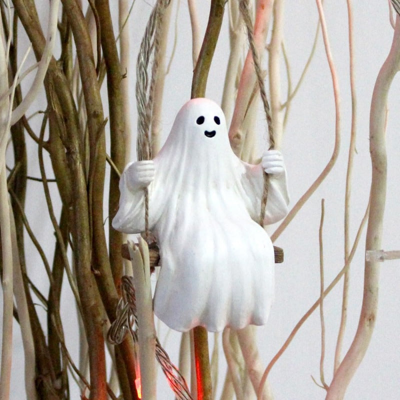 Swing Ghost Statue Outdoor Halloween Decor