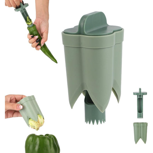 Pepper Deseeder Bell Pepper Corer Tool 2 in1 Fruit Corer