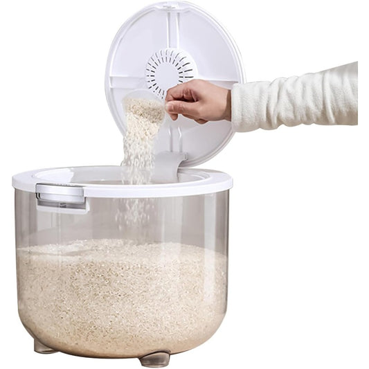 20Lb Rice Container Clear Rice Dispenser with Measuring Cup