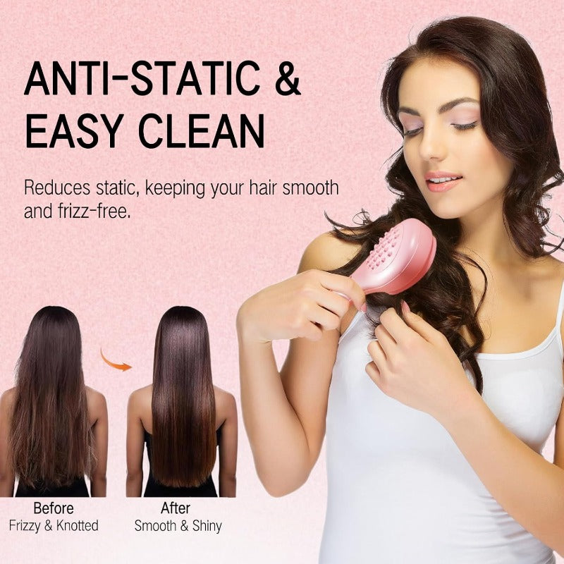 Retractable Hairbrush for Women Anti-Static Massage Easy Hair Removal