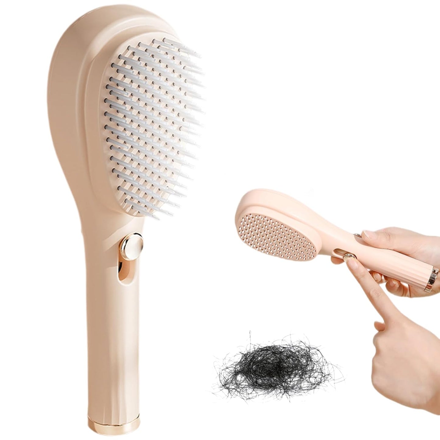 Retractable Hairbrush for Women Anti-Static Massage Easy Hair Removal