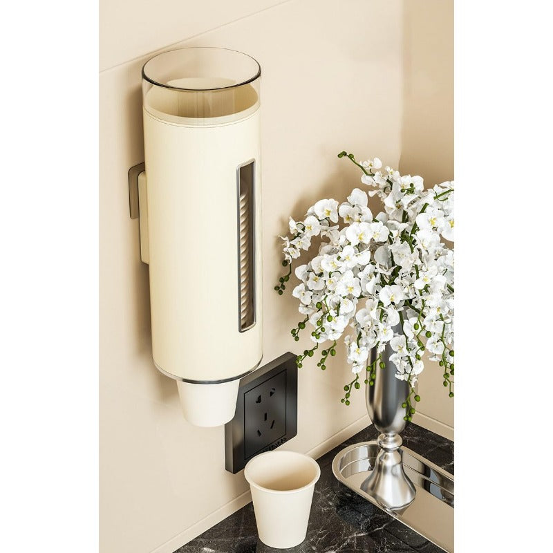 Pull-Out Cup Dispenser Wall-Mounted Stick-On Cup Dispenser