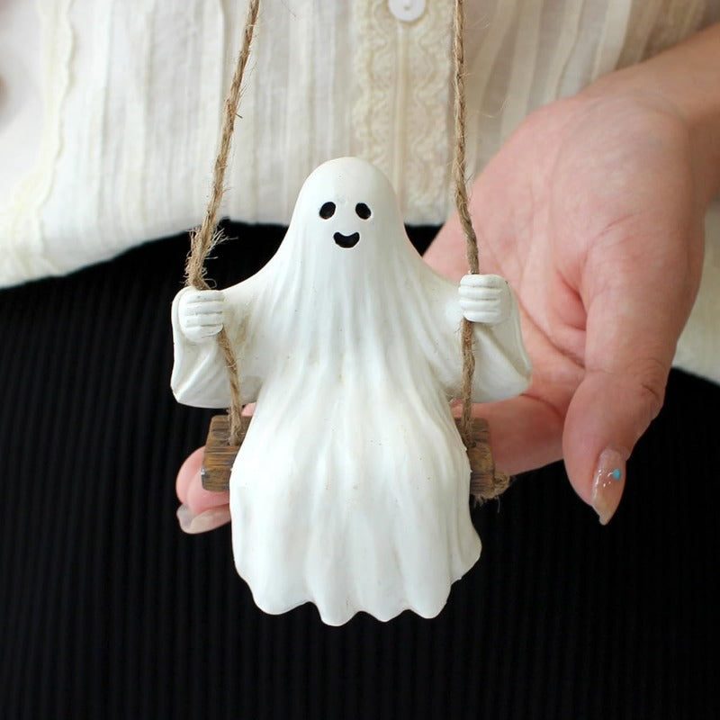 Swing Ghost Statue Outdoor Halloween Decor