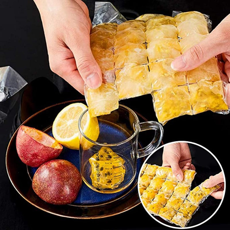 Disposable Ice Cube Bags Stackable Easy Release Ice Cube Mold 100 Bags