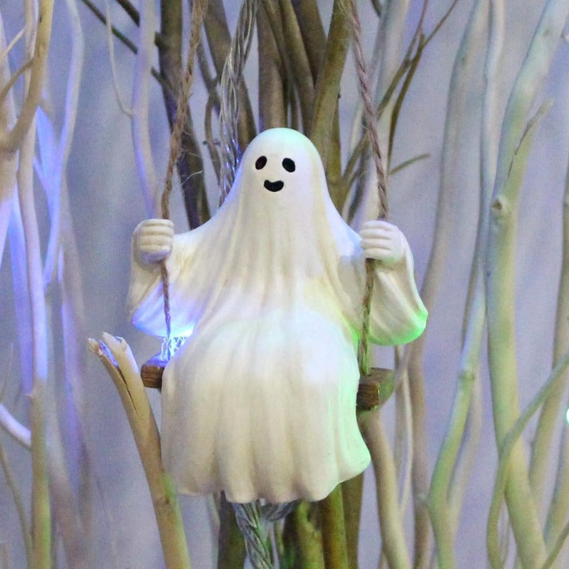 Swing Ghost Statue Outdoor Halloween Decor