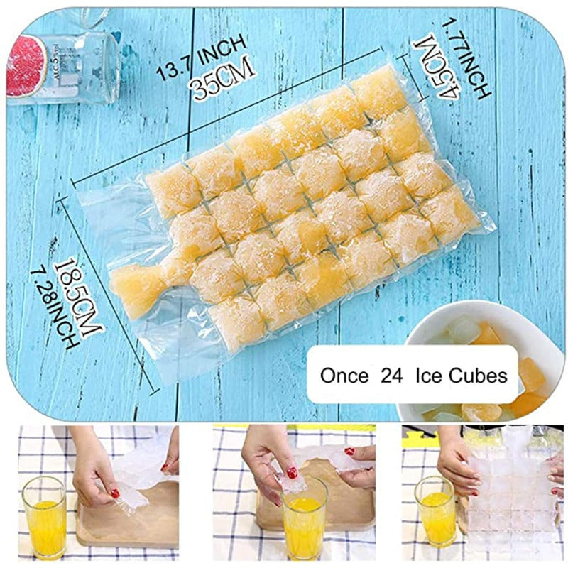 Disposable Ice Cube Bags Stackable Easy Release Ice Cube Mold 100 Bags