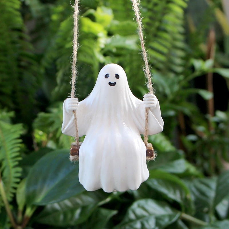 Swing Ghost Statue Outdoor Halloween Decor