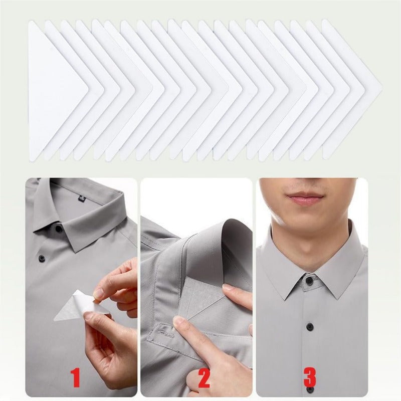 50PCS Shirt Collar Stays Self-adhesive Shirt Collar Anti-Buckling Shaper