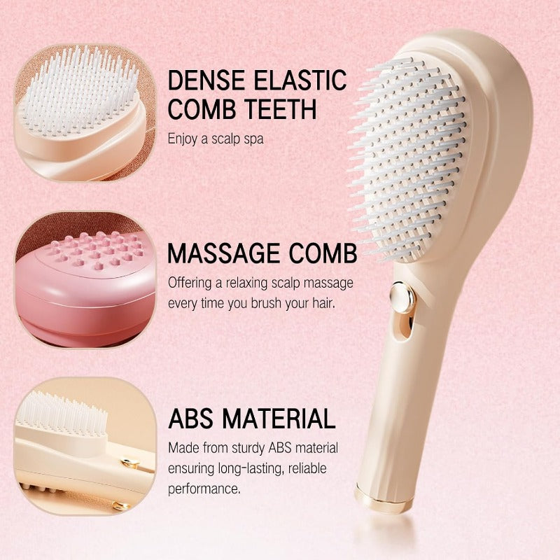 Retractable Hairbrush for Women Anti-Static Massage Easy Hair Removal