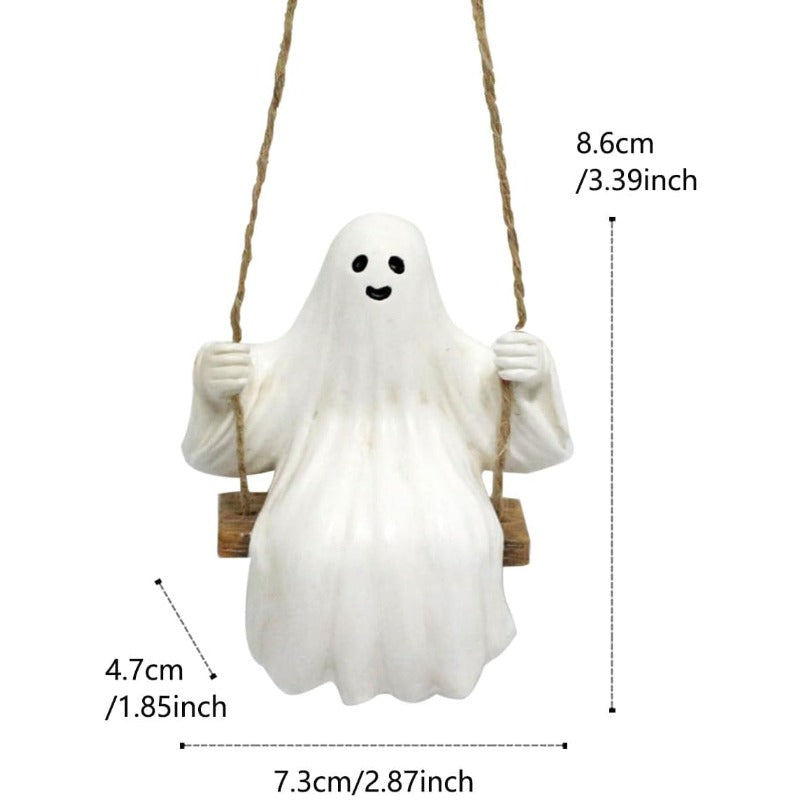 Swing Ghost Statue Outdoor Halloween Decor