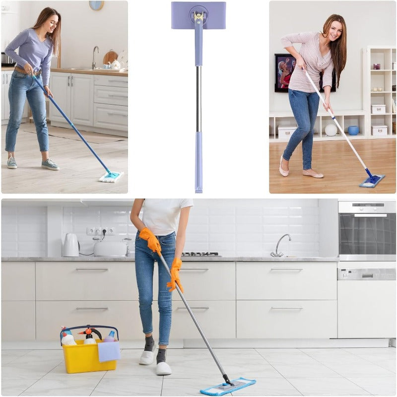 Automatic Cloth Changing Mini Mop 360°Rotating Head with 3 Towels