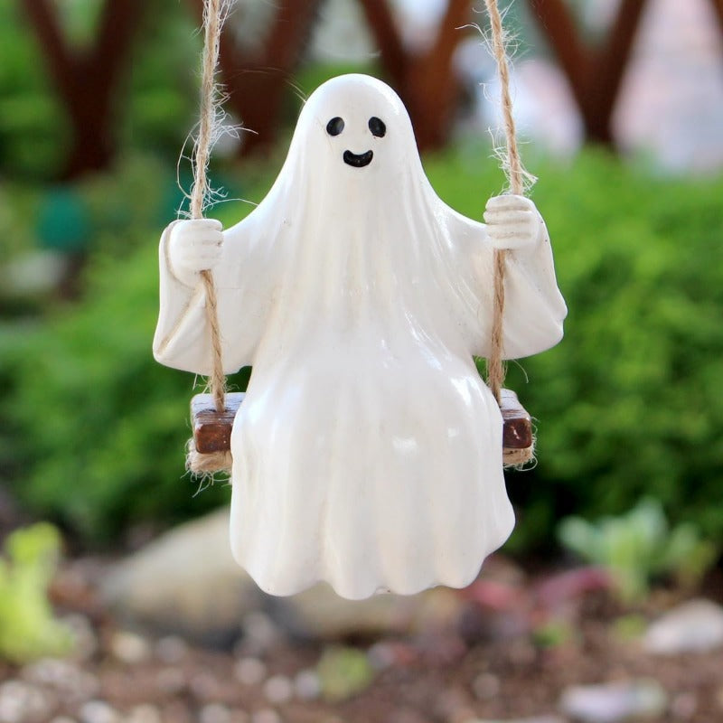 Swing Ghost Statue Outdoor Halloween Decor